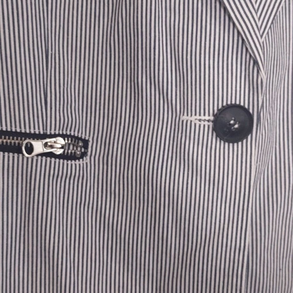 Fate One Button Pinestripe Jacket Blazer Large - Picture 4 of 10